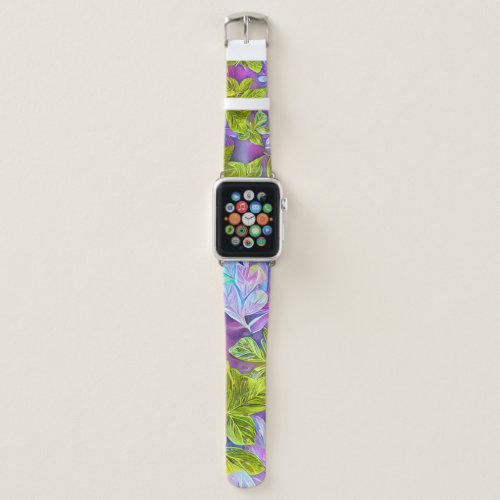 Beautiful Modern Leafy Pattern Apple Watch Band