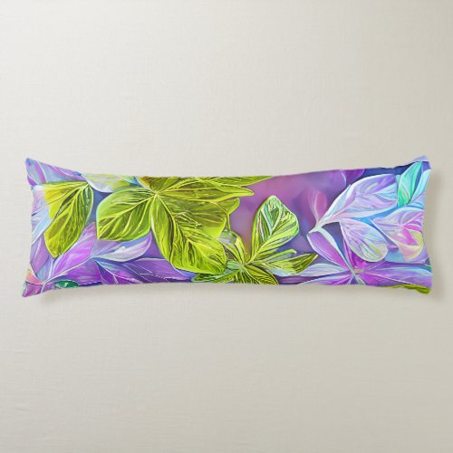 Beautiful Modern Leafy Pattern Body Pillow