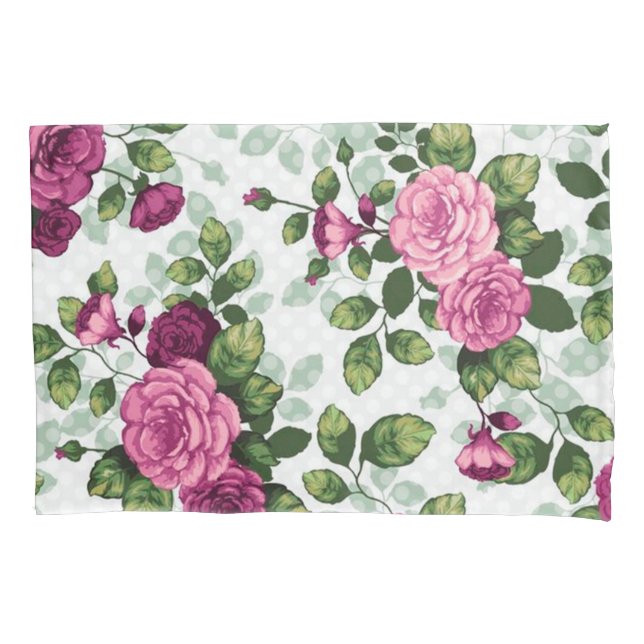 Beautiful Modern Purple Floral  Pillow Case (Front)