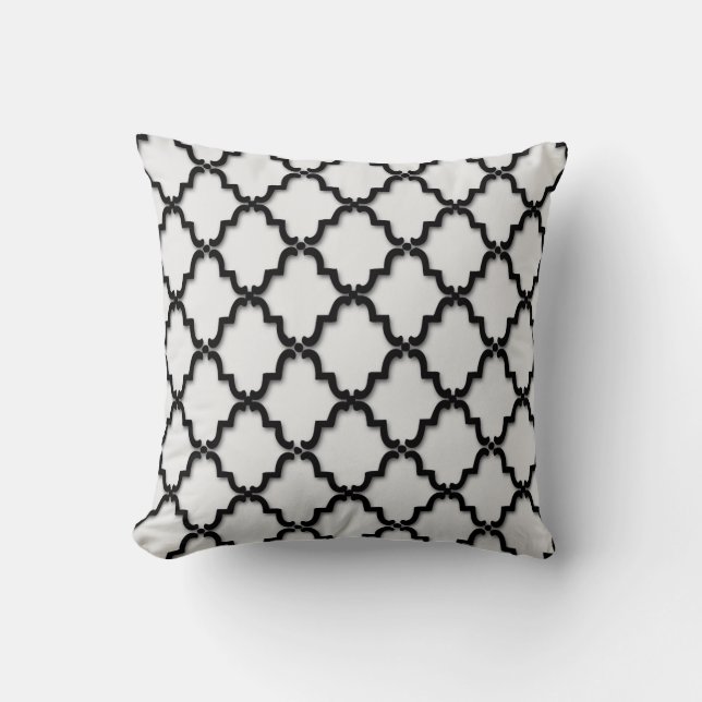 Beautiful Modern Retro Art Deco Pattern Throw Pillow (Front)