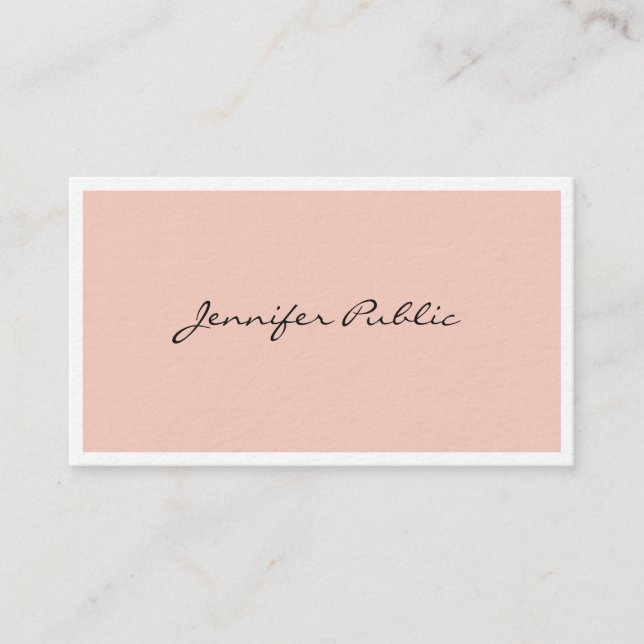 Beautiful Modern Sleek Design Elegant Plain Luxury Business Card (Front)