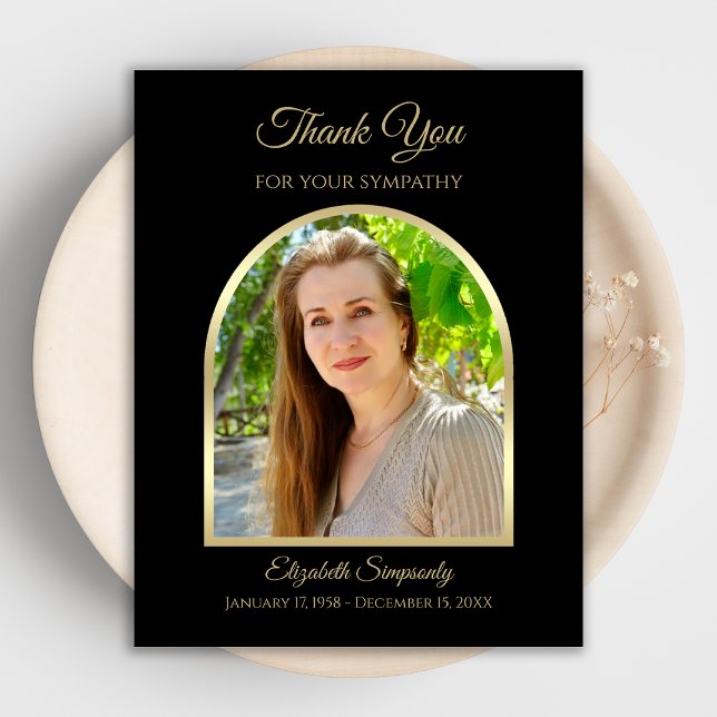 Beautiful Modern Sympathy Thank You Photo Card (Creator Uploaded)