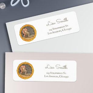 Beautiful Mom and Baby Mermaid Label