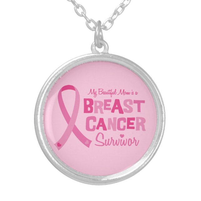 Beautiful Mom Breast Cancer Survivor Jewelry (Front)