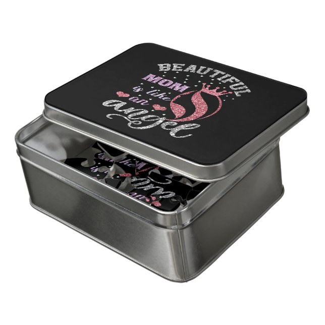 Beautiful mom is like an angel jigsaw puzzle (Lid Open)