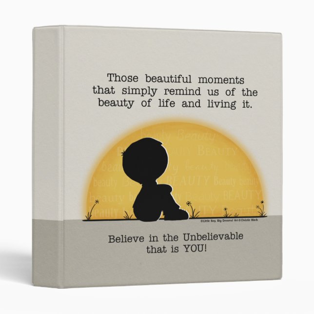 Beautiful Moments 3 Ring Binder (Front/Spine)