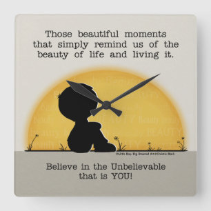 Beautiful Moments Square Wall Clock