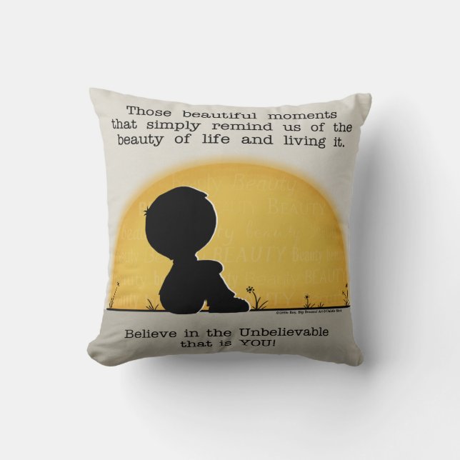 Beautiful Moments Throw Pillow (Front)