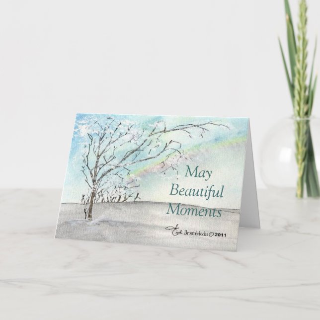 Beautiful Moments Watercolor Christmas Card (Front)