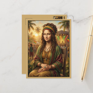 Beautiful Mona Lisa Reggae Festival Postcard