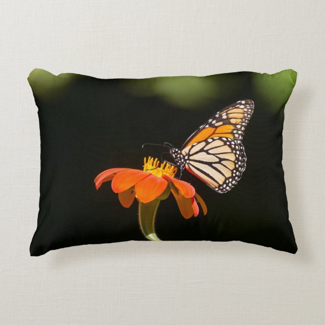 Beautiful Monarch Butterfly Decorative Pillow (Front)