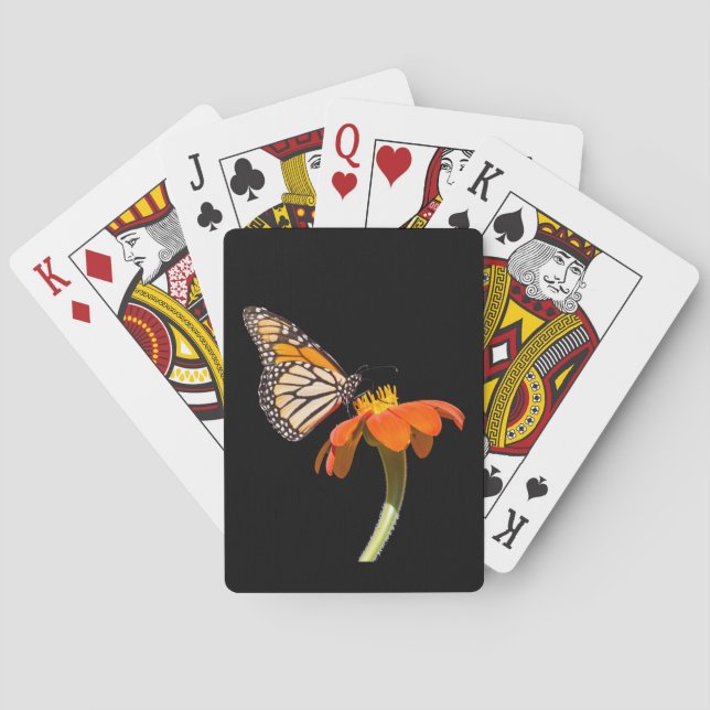 Beautiful Monarch Butterfly Poker Cards (Back)