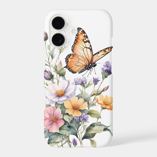 Beautiful Monarch Butterfly Watercolor Case-Mate iPhone Case (Back)