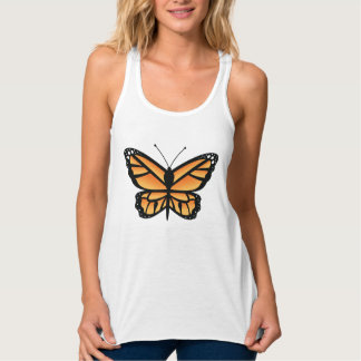 Beautiful Monarch Orange Butterfly Illustration Tank Top