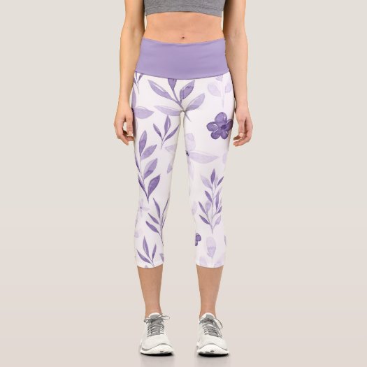 Beautiful Monochromatic Watercolor Violet Flowers