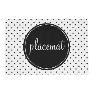 Beautiful Monogram Customized Polka Dot Placemat