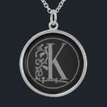Beautiful Monogram Letter K Mother's Day, Birthday Sterling Silver Necklace<br><div class="desc">She will Love this Sterling Silver Pendant Necklace with her Monogram! Beautiful Monogram Letter K Choose Size, Style and Metal Finish Mother's Day, Birthday, Engagement, Bridesmaid Gift Idea! Lovely Jewelry For Her! Remember Mom, Sister, Daughter, Aunt, Niece, Girlfriend, Grandma, Wife, and Friends! See more Monogram Magic Gifts at VanOmmeren on...</div>
