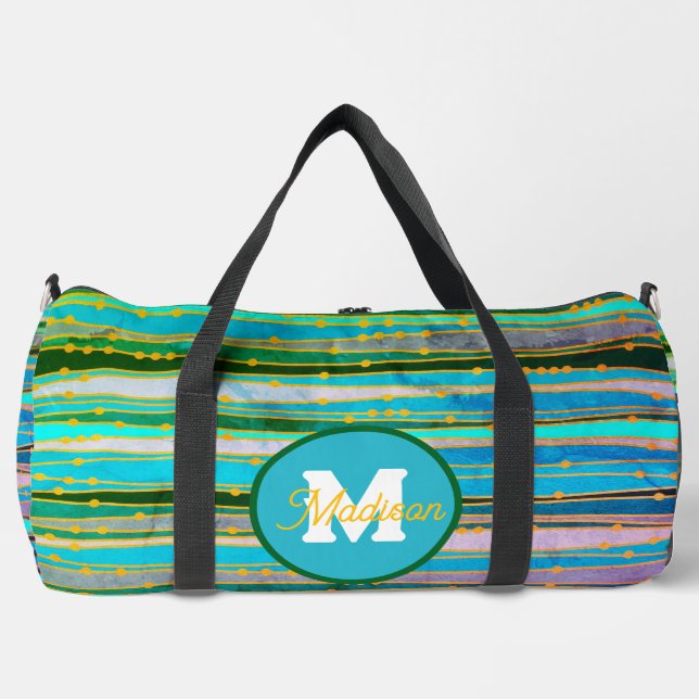 Beautiful monogrammed duffel bag (Front)