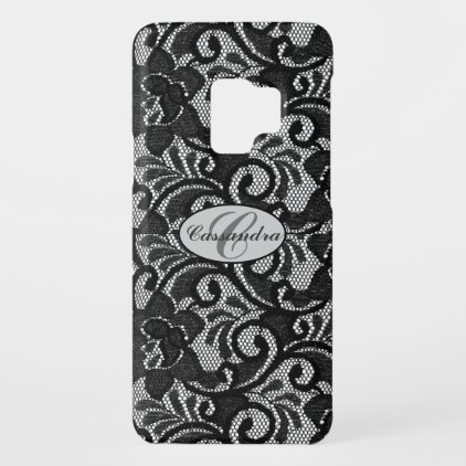 Beautiful Monogrammed Lace design Case-Mate Samsung Galaxy S9 Case