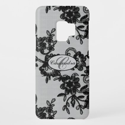 Beautiful Monogrammed Lace design Case-Mate Samsung Galaxy S9 Case