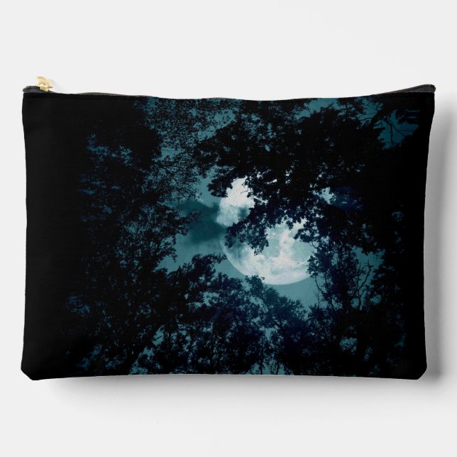 Beautiful Moon Glow Though Trees  Accessory Pouch (Front)