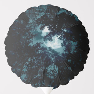 Beautiful Moon Glow Though Trees  Balloon