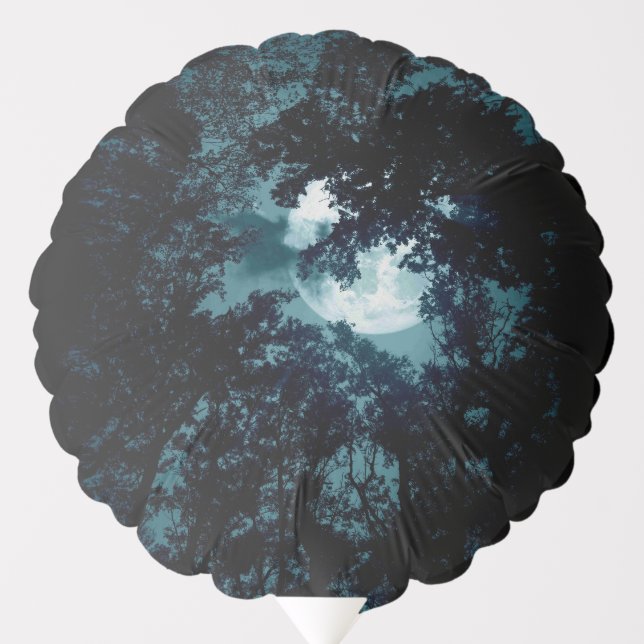 Beautiful Moon Glow Though Trees  Balloon (Front)