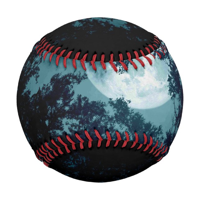 Beautiful Moon Glow Though Trees  Baseball (Front)