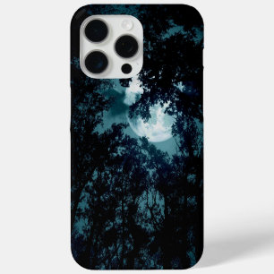 Beautiful Moon Glow Though Trees iPhone 15 Pro Max Case