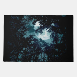 Beautiful Moon Glow Though Trees Doormat