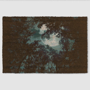 Beautiful Moon Glow Though Trees Fiber Doormat