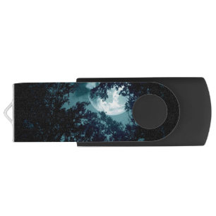 Beautiful Moon Glow Though Trees  Flash Drive