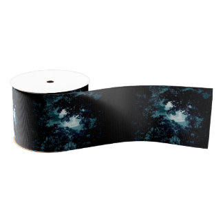 Beautiful Moon Glow Though Trees  Grosgrain Ribbon