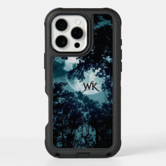 Beautiful Moon Glow Though Trees Monogram iPhone 16 Pro Max Case