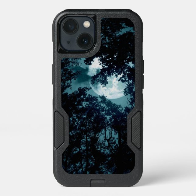 Beautiful Moon Glow Though Trees  Otterbox iPhone Case (Back)