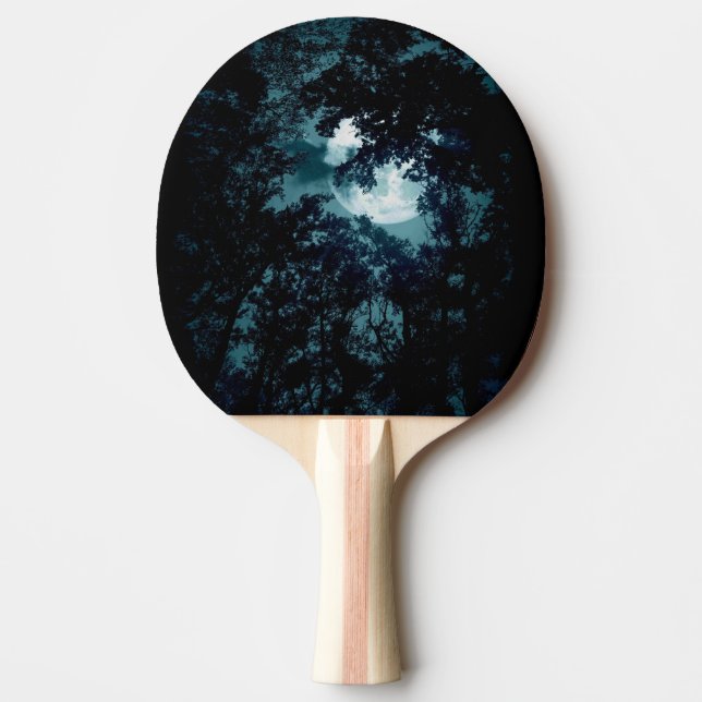 Beautiful Moon Glow Though Trees  Ping Pong Paddle (Front)