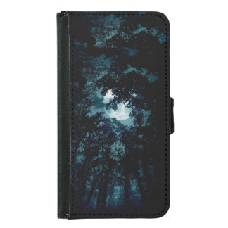 Beautiful Moon Glow Though Trees  Samsung Galaxy S5 Wallet Case