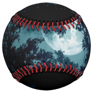 Beautiful Moon Glow Though Trees Softball