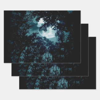 Beautiful Moon Glow Though Trees  Wrapping Paper Sheets