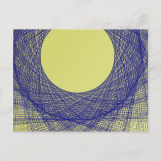 beautiful moon light shine blue color postcard