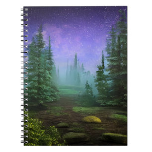 Beautiful Moonlight Wilderness Scene Notebook