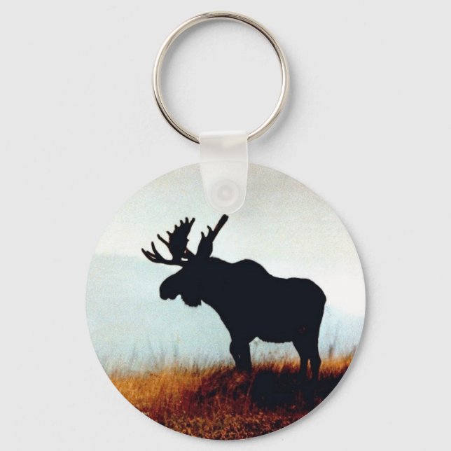 Beautiful Moose Keychain (Front)