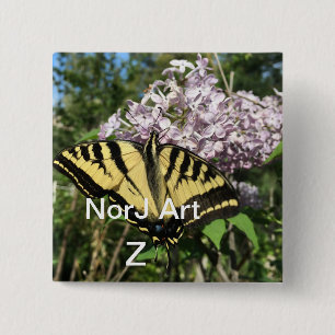 Beautiful morning butterfly design by NorJ Art Button