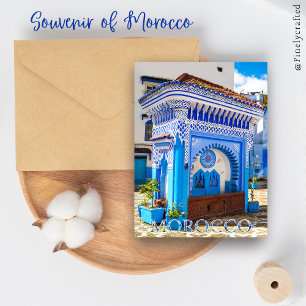 Beautiful Moroccan Chefchaouen Blue Medina Postcard