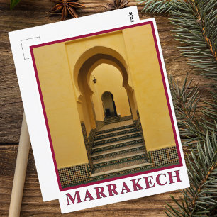 Beautiful Moroccan Marrakech Medina Architecture Postcard