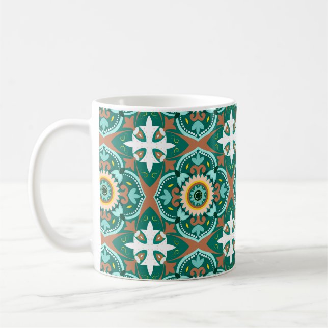 💚💛 Beautiful Moroccan tiles Coffee Mug (Left)