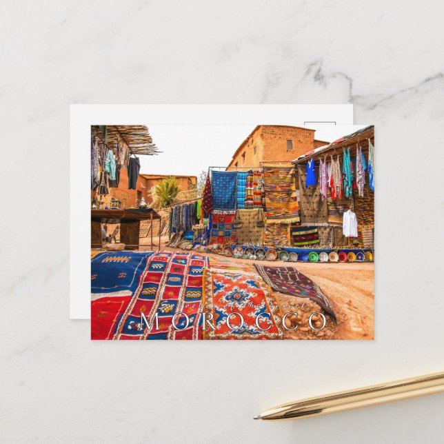 Beautiful Morocco Desert Handicraft  Postcard (Front/Back In Situ)