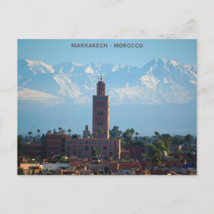 Beautiful Morocco Red Marrakech Atlas Mountains Postcard