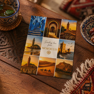 Beautiful Morocco Travel Collage Souvenir Postcard
