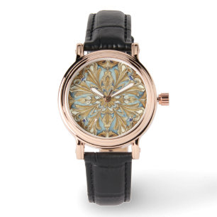 Beautiful Mosaic Blue Gold, Women eWatch Watch